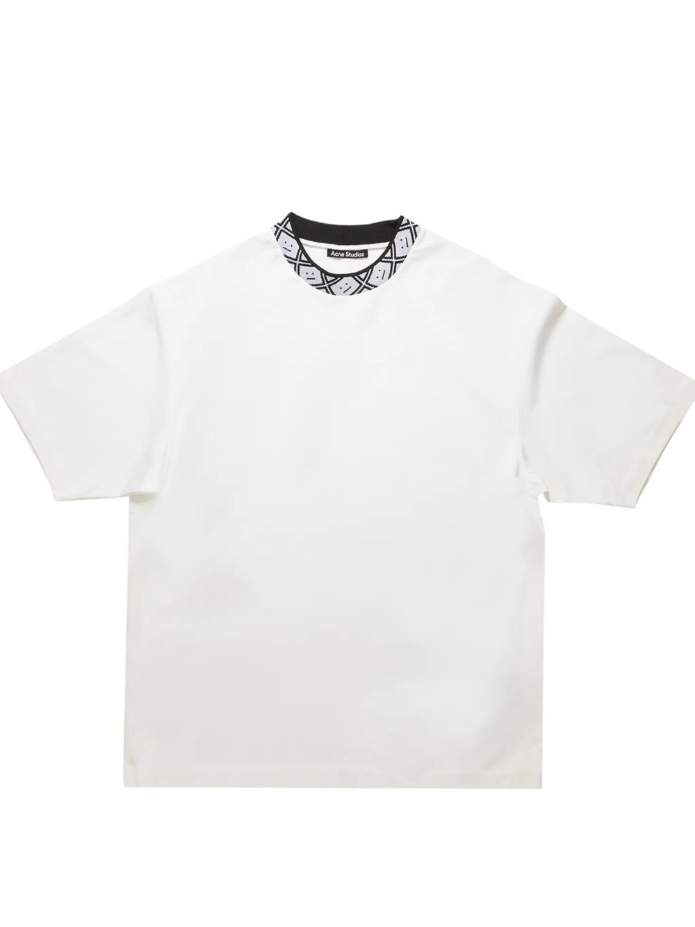 Acne Studios White Tee Size M Unisex Designer Collar Blogger Favorite - Picture 3 of 10